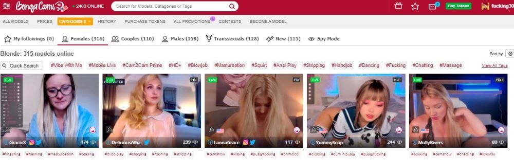 BongaCams With Cam Girls